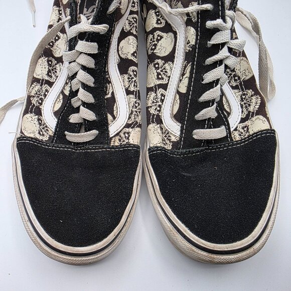 Vans Old Skool Skulls Mens Size 12 Black White Sneaker Shoes Casual Walking main image 4